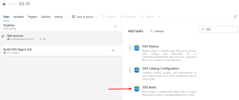 Add SSIS Build to the Agent job - Release SSIS using Azure DevOps
