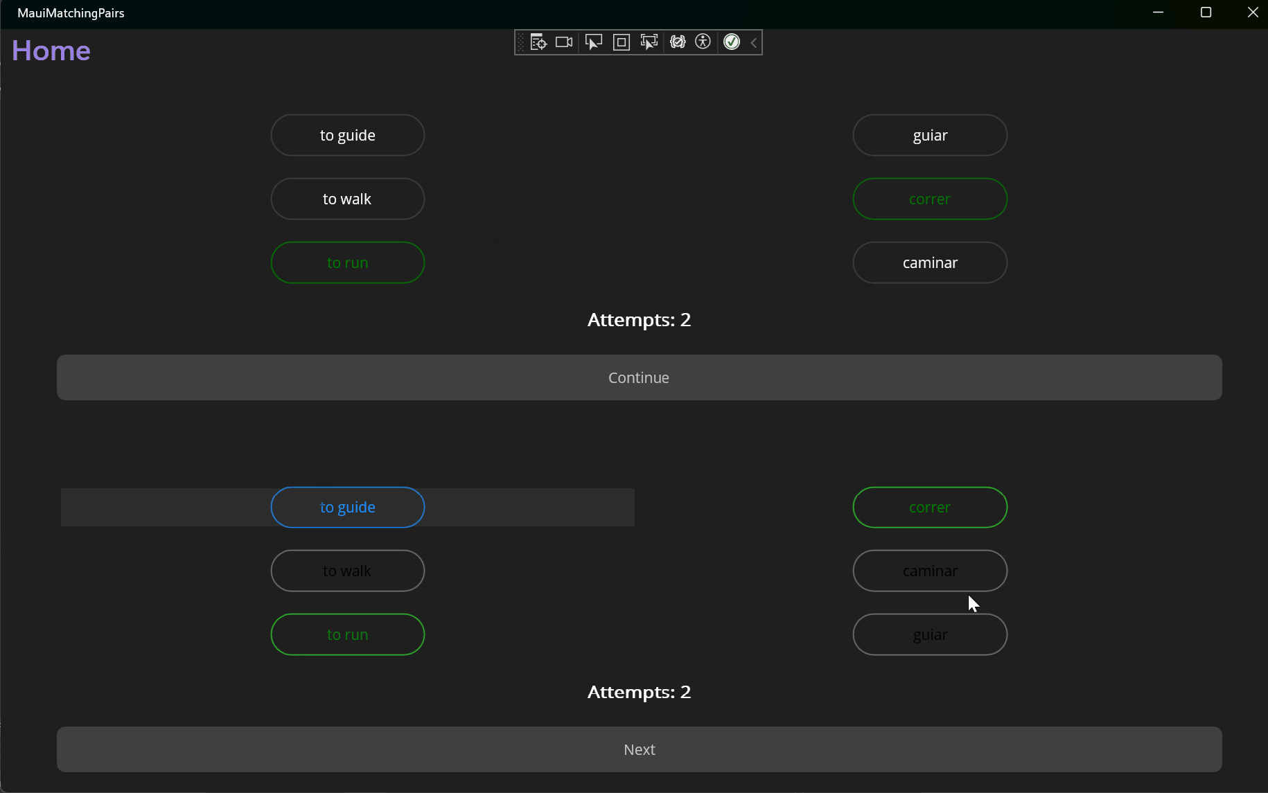 Custom Matching Pairs Component in .NET9 MAUI