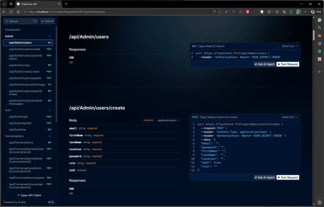Example of Scalar - Replacing Swagger with Scalar in ASP.NET Core