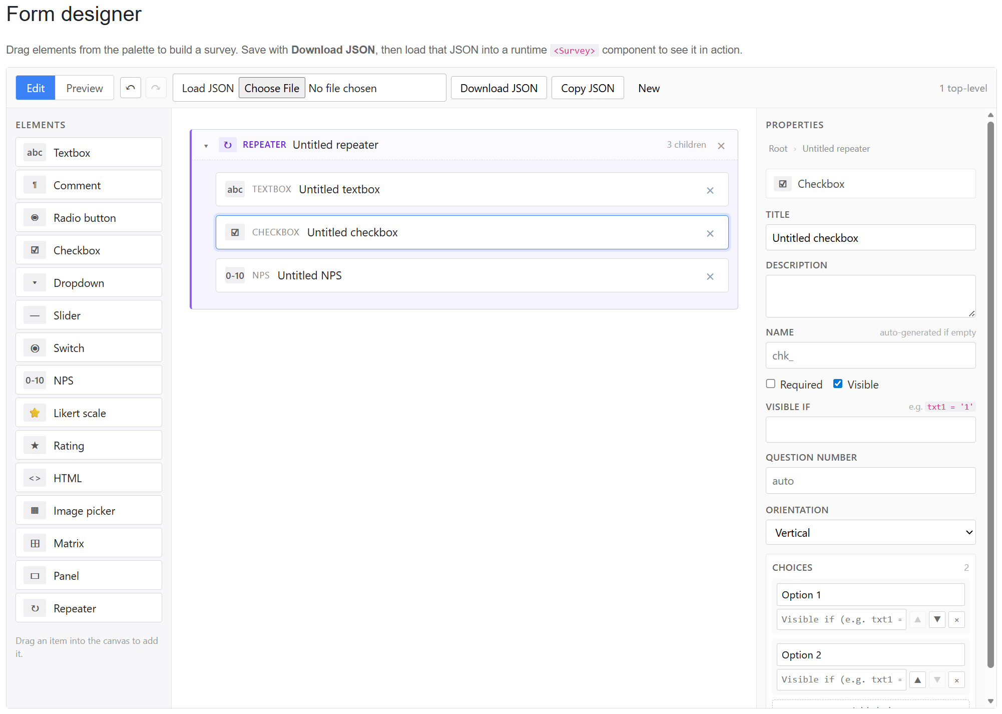 Survey Form Designer