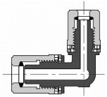 PFA Reducing Union Elbow Fitting - Ordering Code RUE