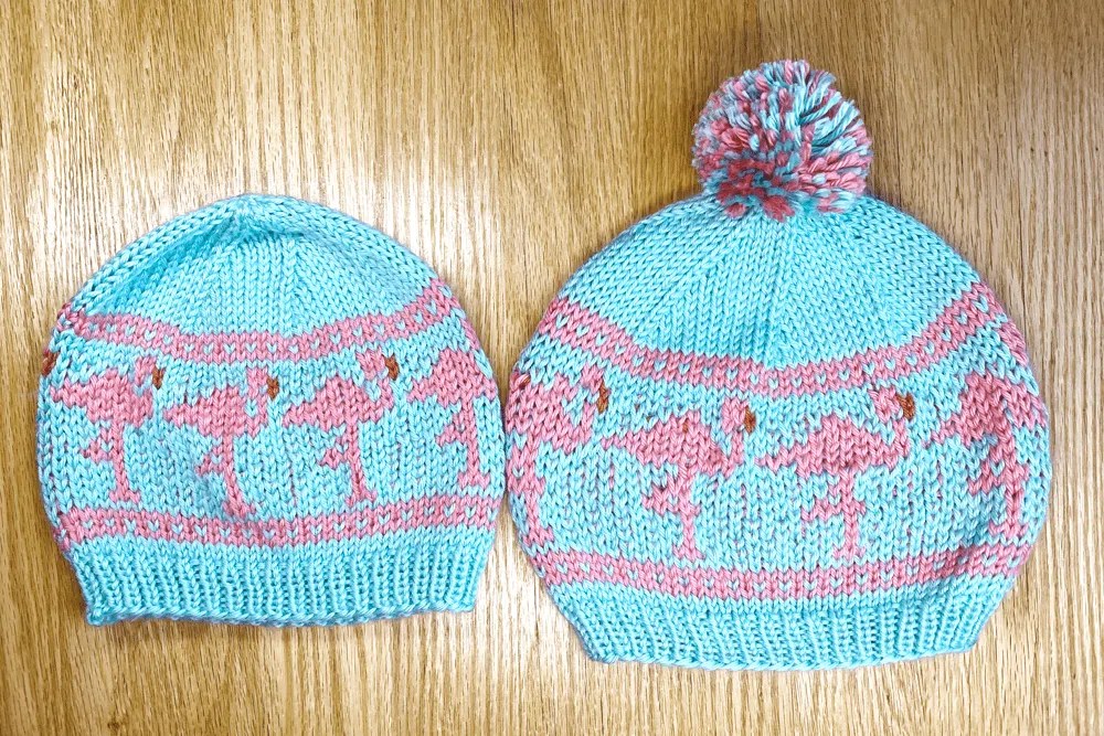 Pink Flamingo Hat Knitting Pattern by 