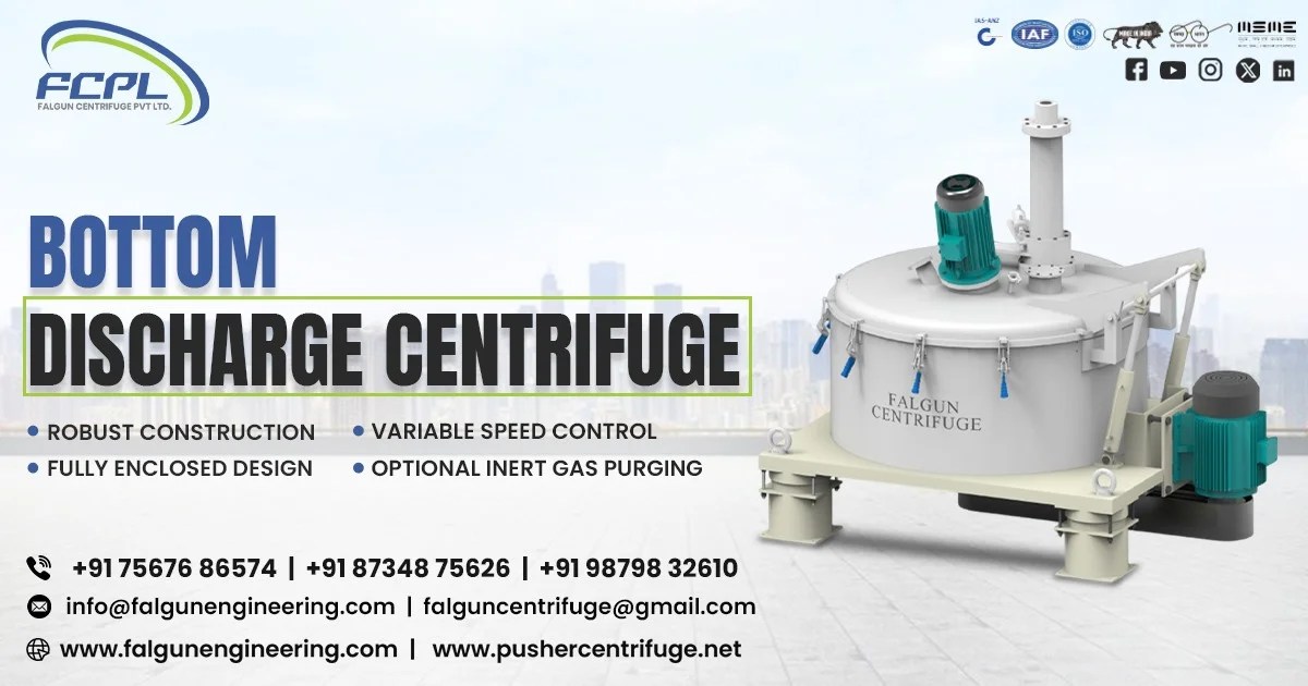 Bottom Discharge Centrifuge in Chennai