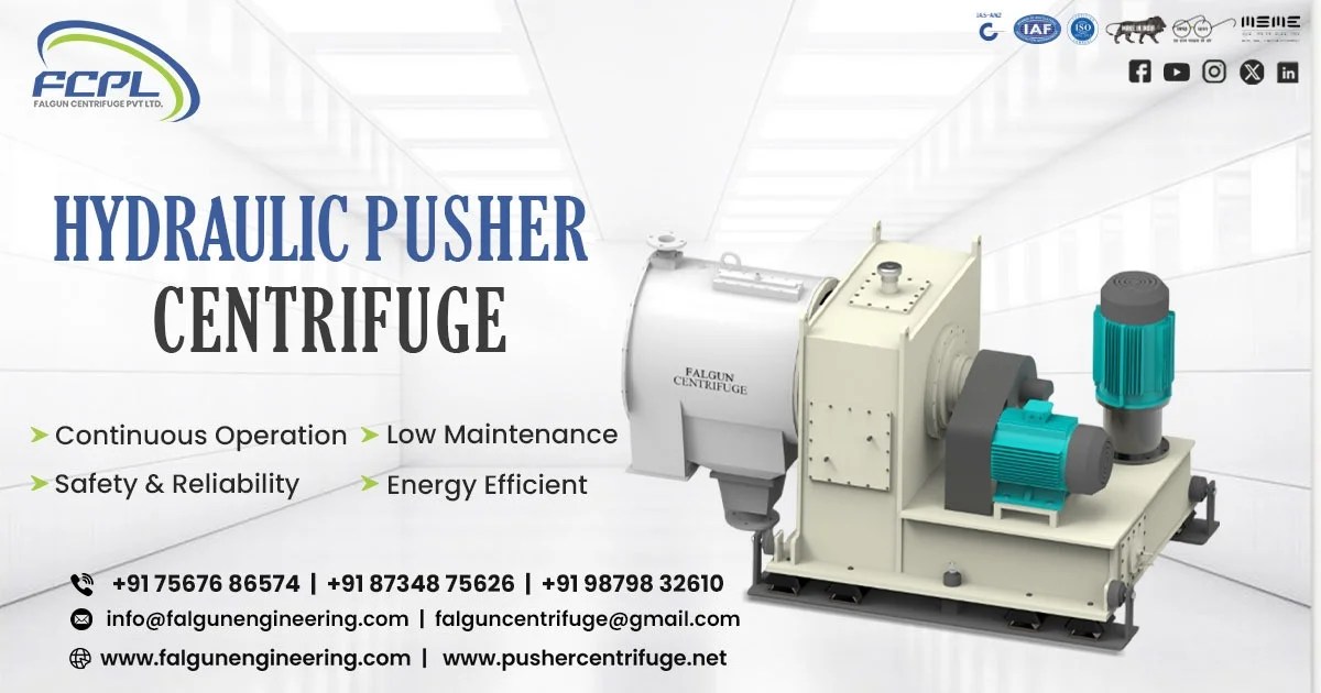Premium Hydraulic Pusher Centrifuge in Egypt