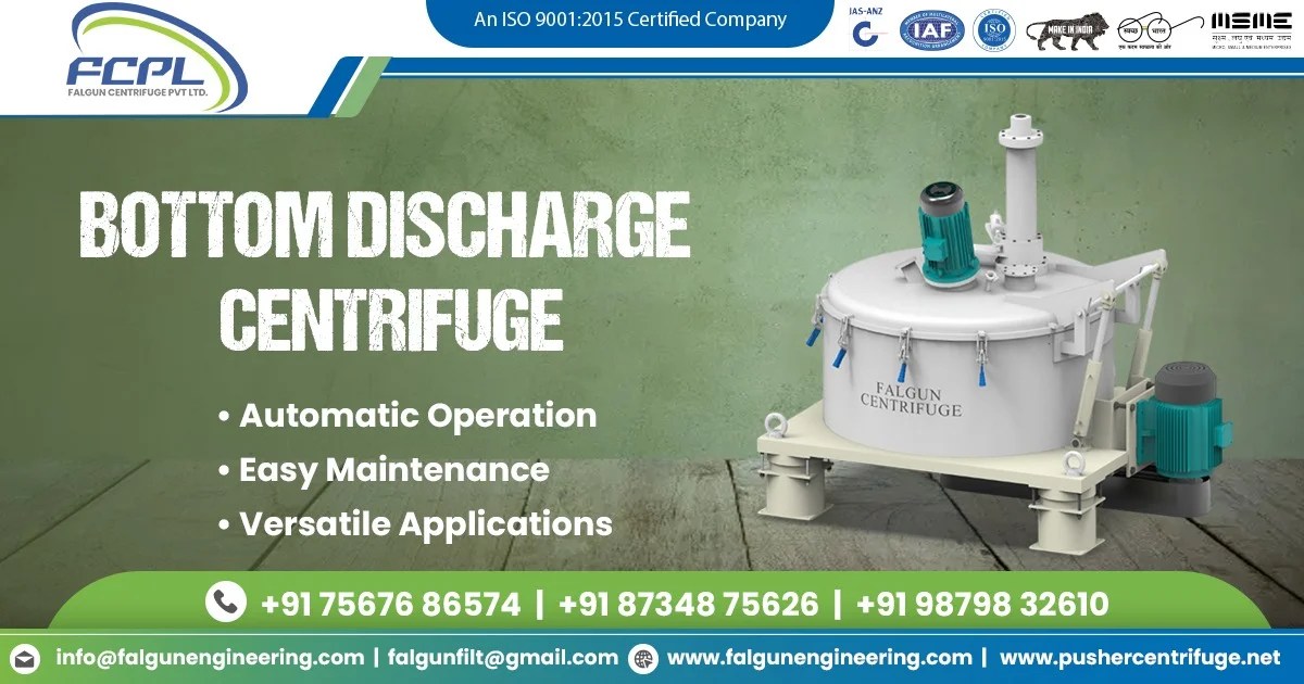 Premium Bottom Discharge Centrifuge in Chennai