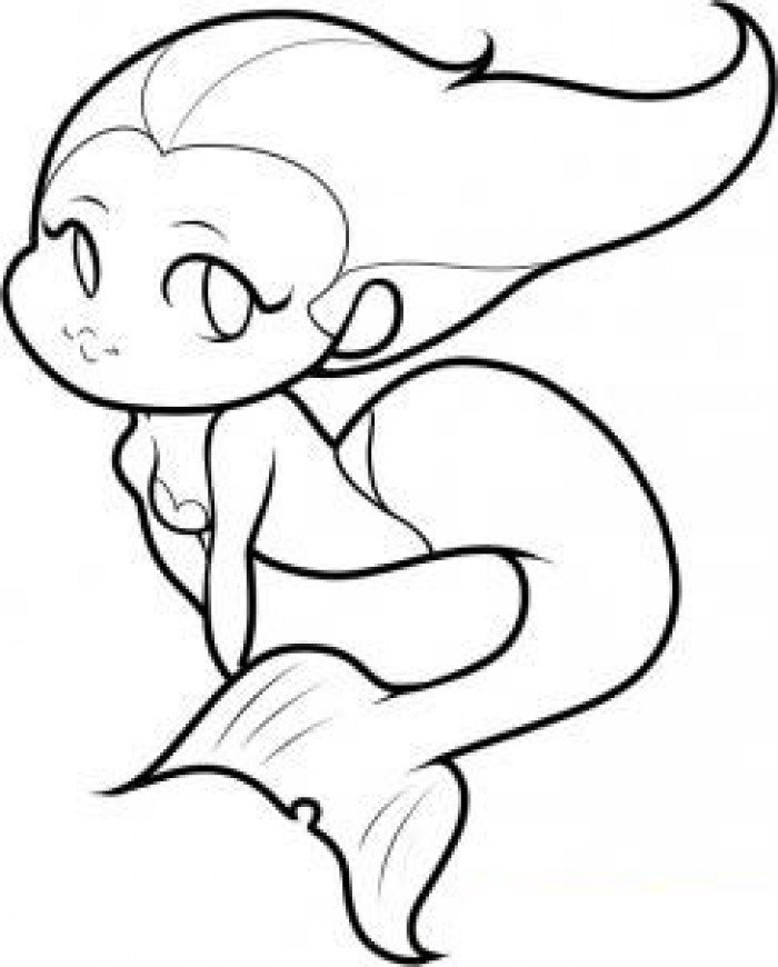 как нарисовать русалочку ребенку