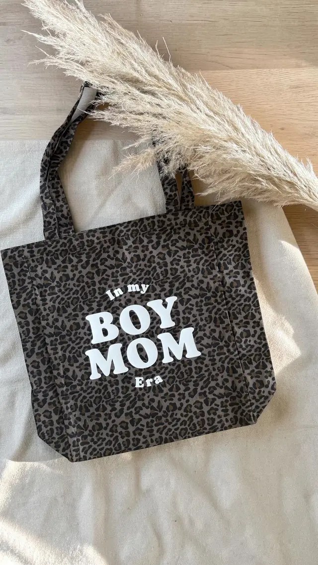 Tote Bag « In My Boy Mom Era » – Léopard