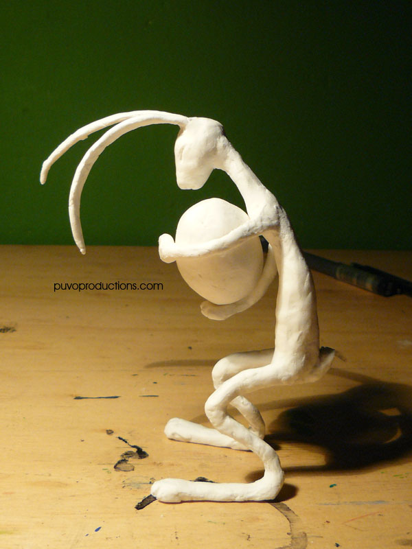 ...und dann ebenfalls mit Fimo light umhüllt.