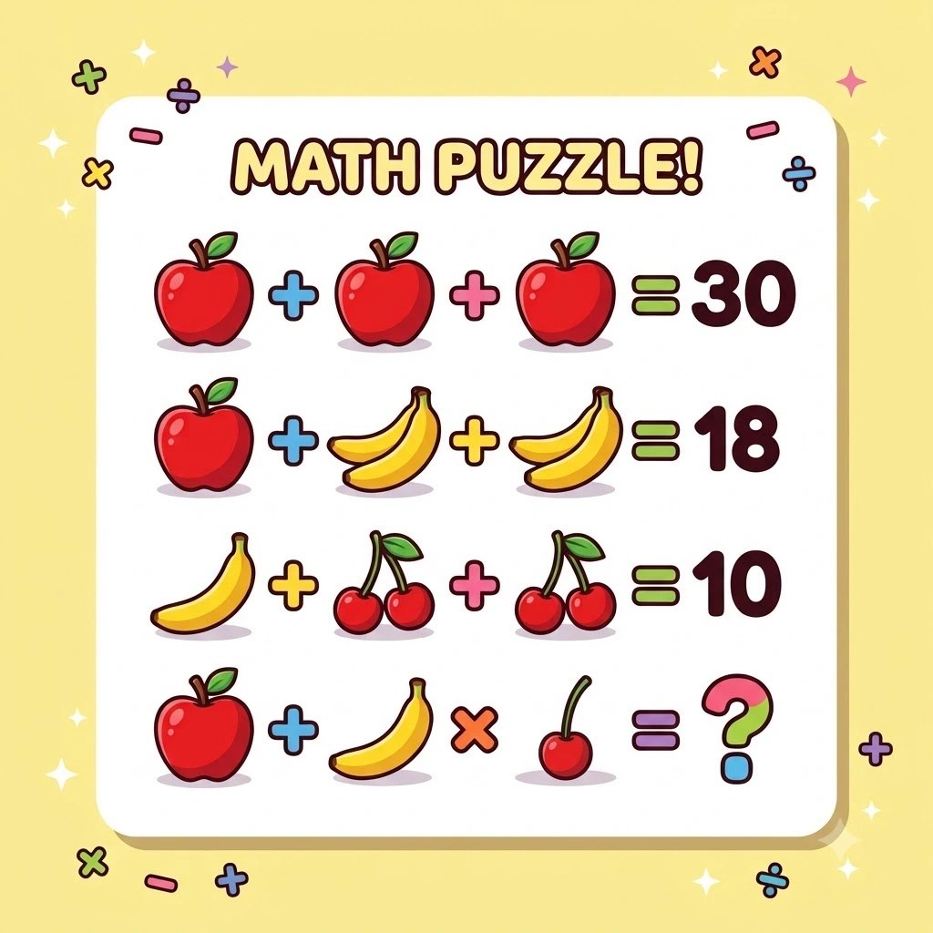 Fruit Math Puzzle