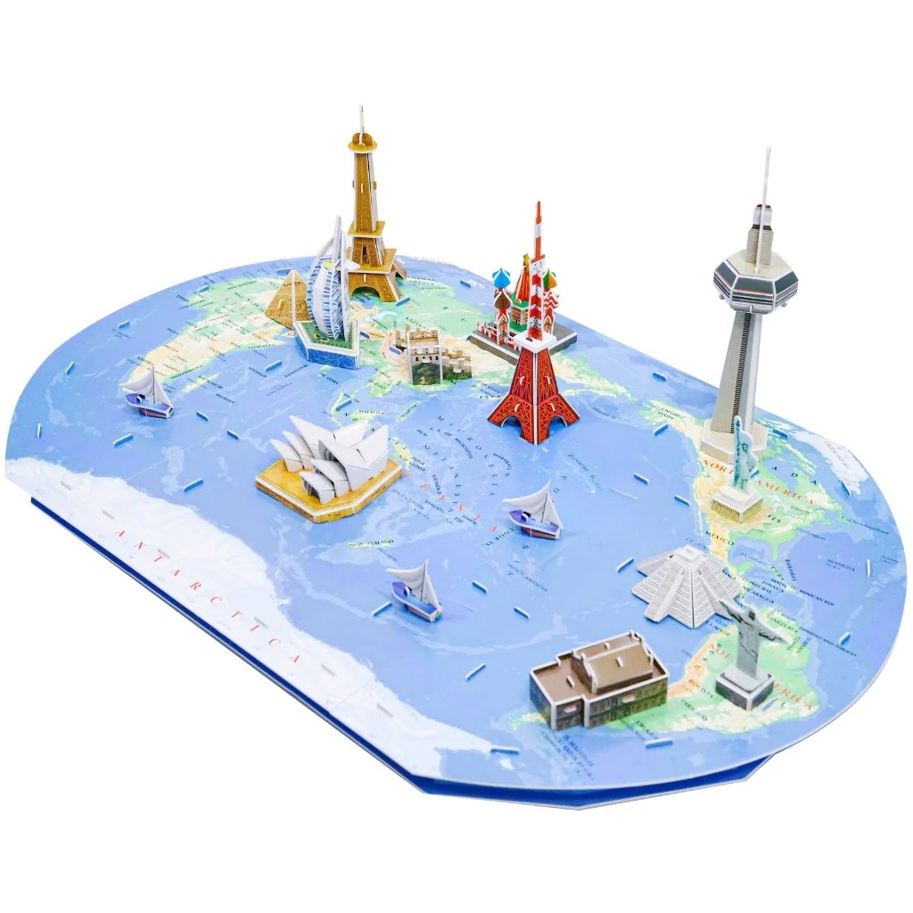 3d Puzzle World Trip Map Puzzlme Lb