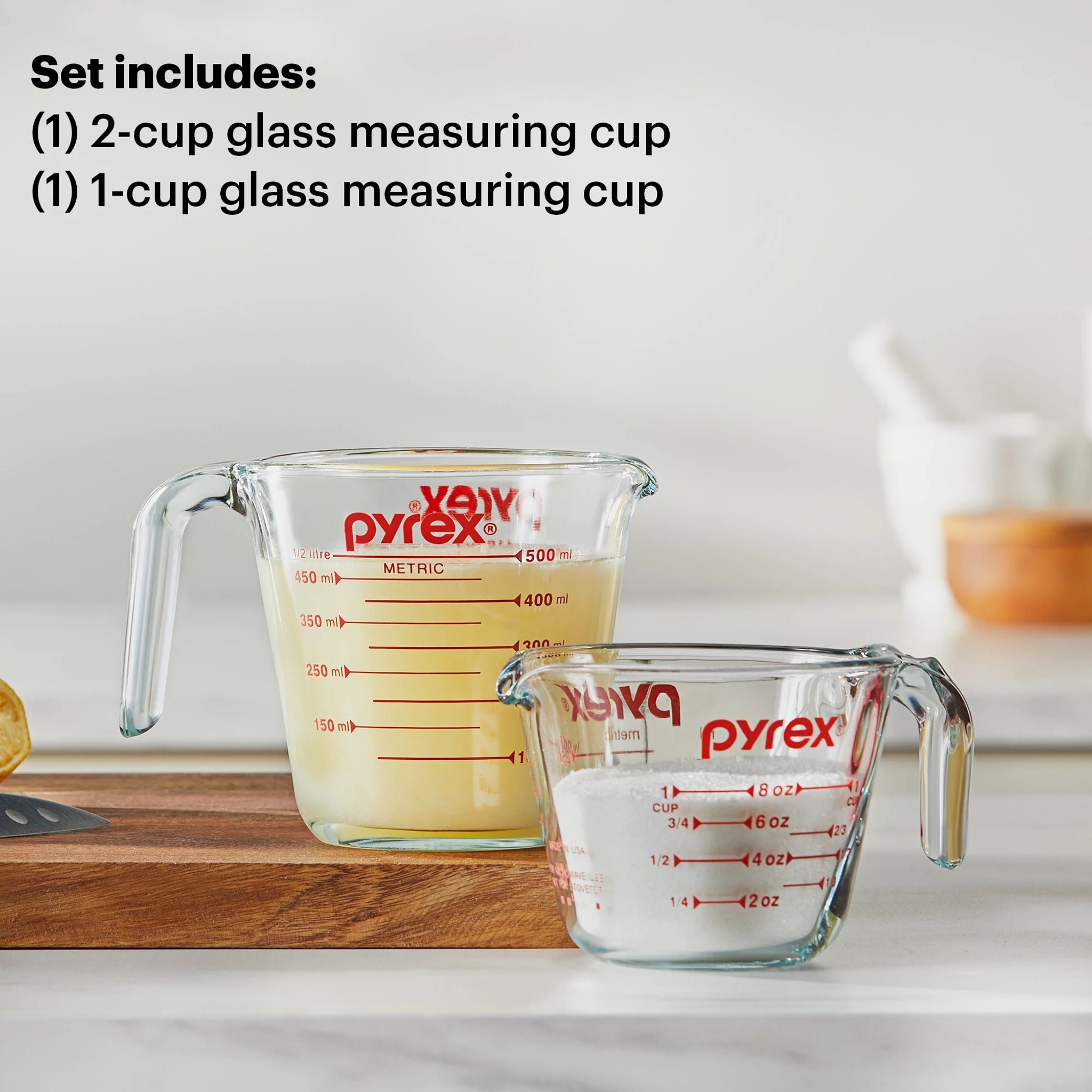 Pyrex Smart Essentials Glass Measuring Cup Set - Image 2