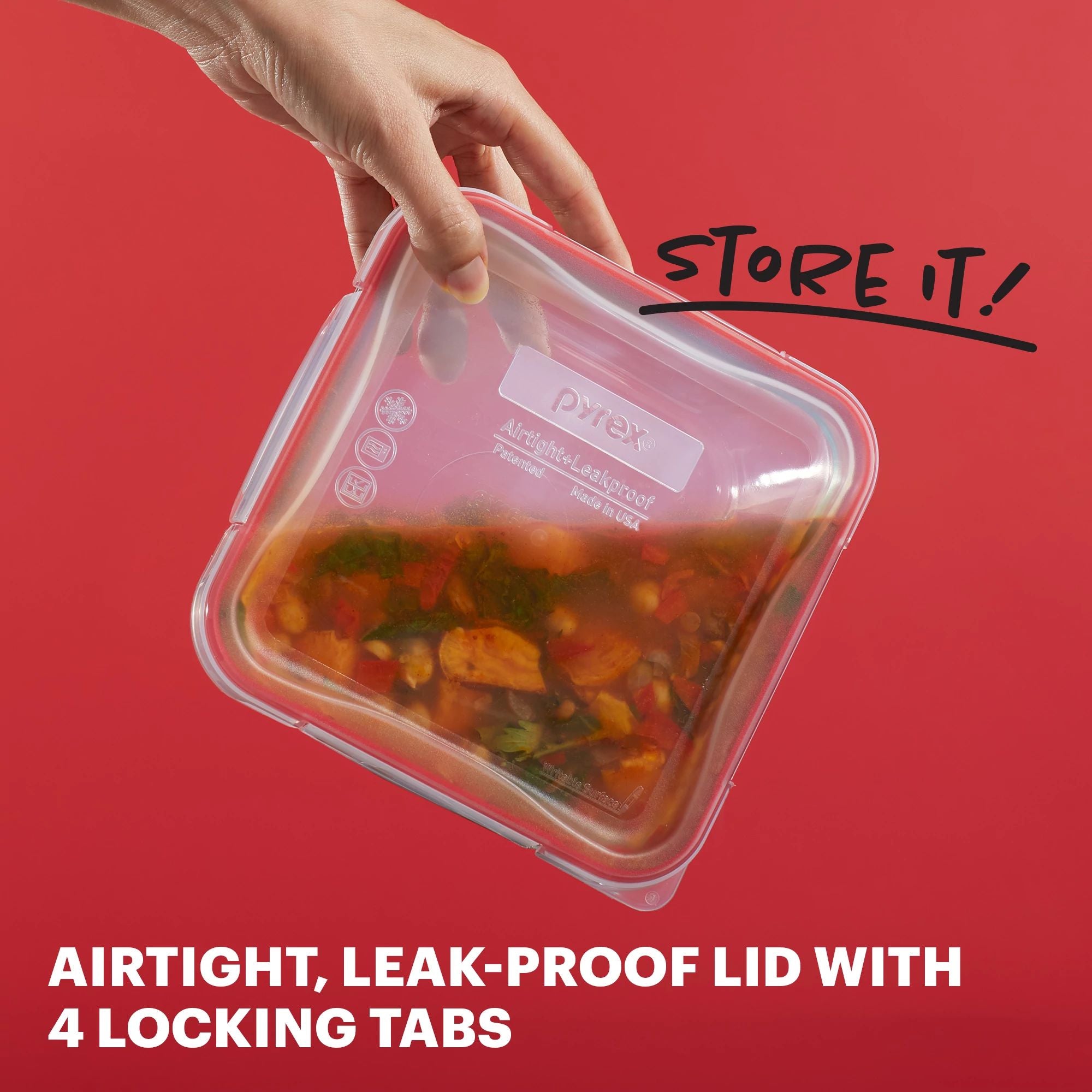 Pyrex Freshlock 10-piece Meal Prep Glass Storage Set - Image 4