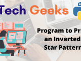 Python Program To Print An Inverted Star Pattern Python Code To
