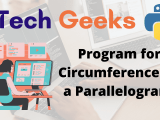 Python Program For Circumference Of A Parallelogram Python Programs