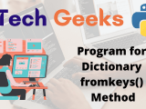Python Program For Dictionary Fromkeys Method Python Programs