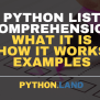 Python List Comprehension: Tutorial With Examples • Python Land Tutorial