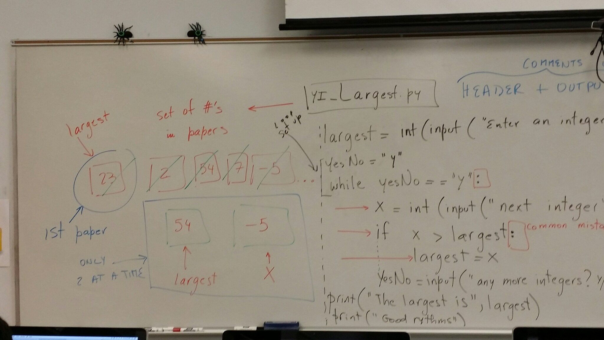 THE WHITE/BLACK BOARD | Mrs. Elia's Python