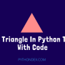 Draw Triangle In Python Using Turtle Module - Pythondex