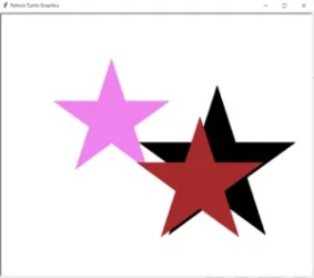 Draw random stars using turtle : Pythoneo