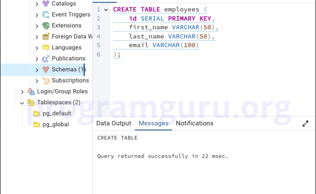 PostgreSQL INSERT Statement