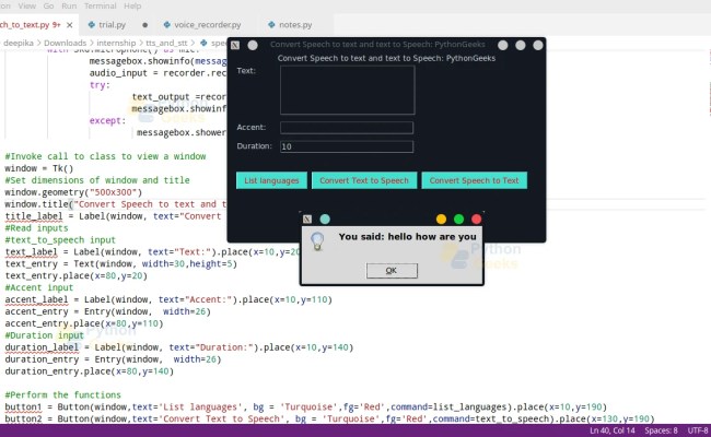 Convert Text To Speech And Speech To Text In Python - Python Geeks
