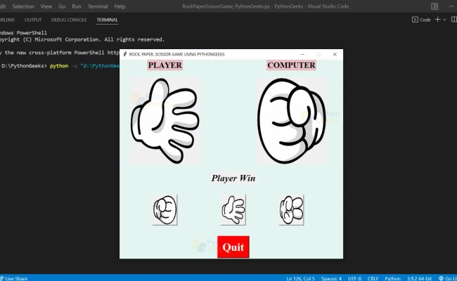 Rock Paper Scissors Python Program - Develop Simple Python Game ...