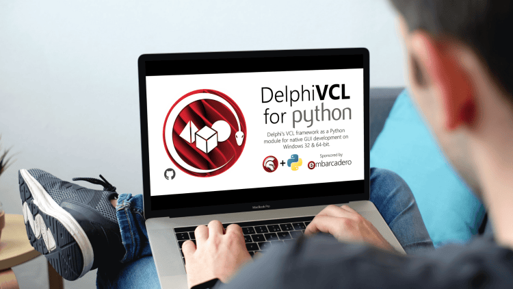 DelphiVCL4PythonOpenGraphmockup9663371 → Python GUI Python Tools The Good The Bad And The Ugly A laptop screen showing a Delphi VCL for Python tool