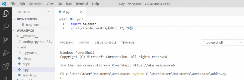 Python calendar.weekday method Python calendar.weekday() method
