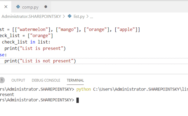 How To Check If A List Exists In Another List In Python - Python Guides