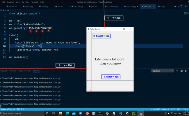 How To Change Font And Size Of Buttons And Frame In Tkinter Using 