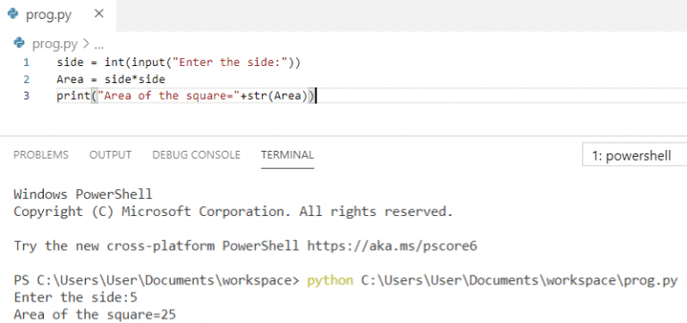Python Program To Find The Area Of Square - Python Guides