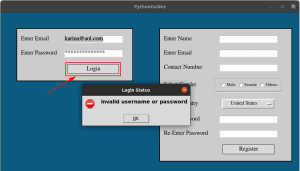 Registration Form In Python Using Tkinter + Login Page In Python ...