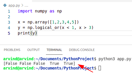Python np where примеры