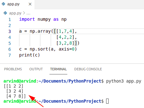 Python Sort NumPy Array + Examples - Python Guides