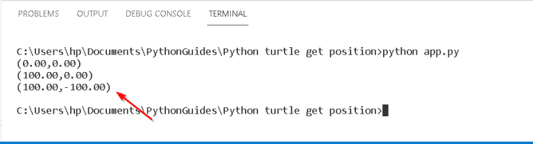 Python Turtle Get Position - Python Guides