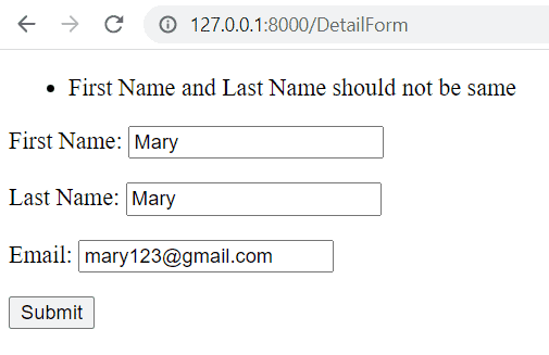 Python django form validation python guides