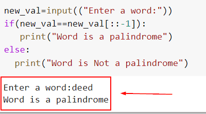 Python Program to find palindrome word Python Program to find palindrome word