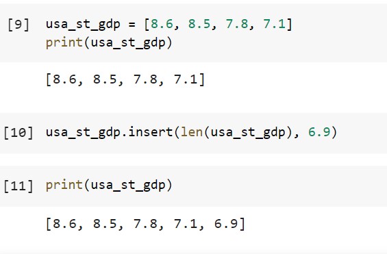 To Insert Item At The End of The Python List how to insert at the end of a list in python