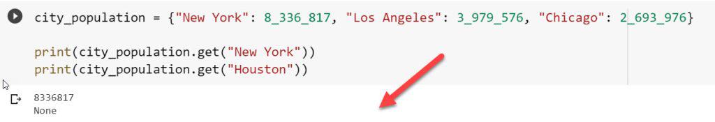 Dictionary get method in Python