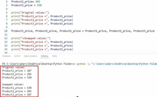 How To Swap Three Variables Without Using Temporary Variables In Python ...