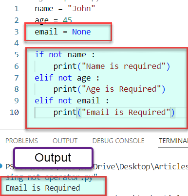 Python Check If Variable is None Using not Operator Python Check If Variable is None Using not Operator