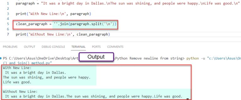 Remove Newlines From A String In Python Python Guides - Elegant Geometric Wallpaper - Mobile