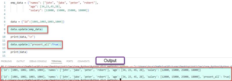 Python Dictionary Dict Update Cmp Len Sort Copy Items Str Example Pdf - Download Perfect Gradient Design | HD