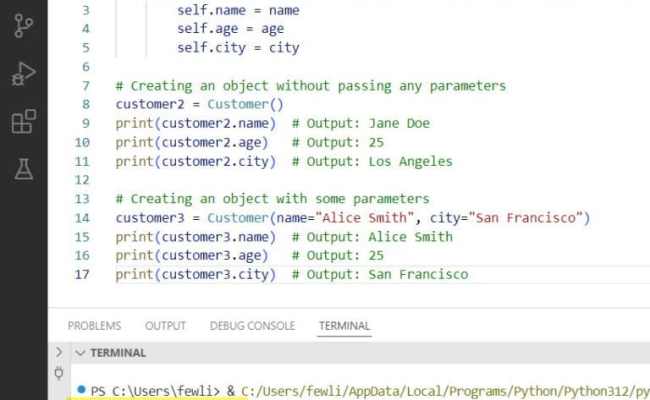 How To Use Python Class Constructors With Parameters?