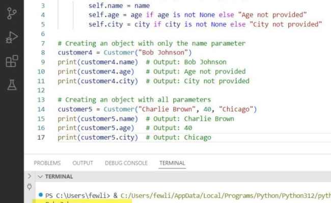 How To Use Python Class Constructors With Parameters?