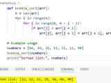 Bubble Sort Program In Python