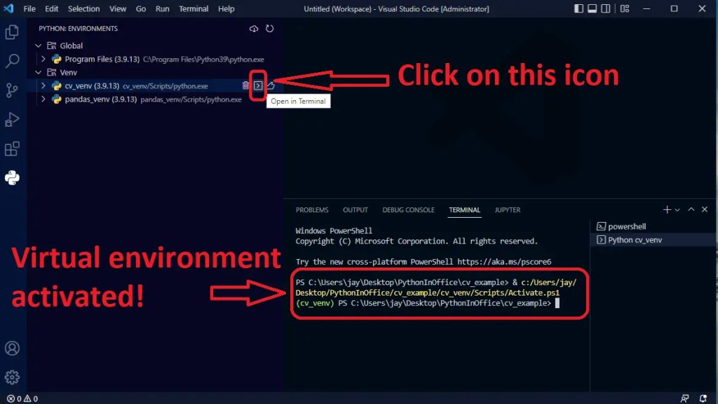 How To Use Python Virtual Environment Manager in VSCode - Python In Office