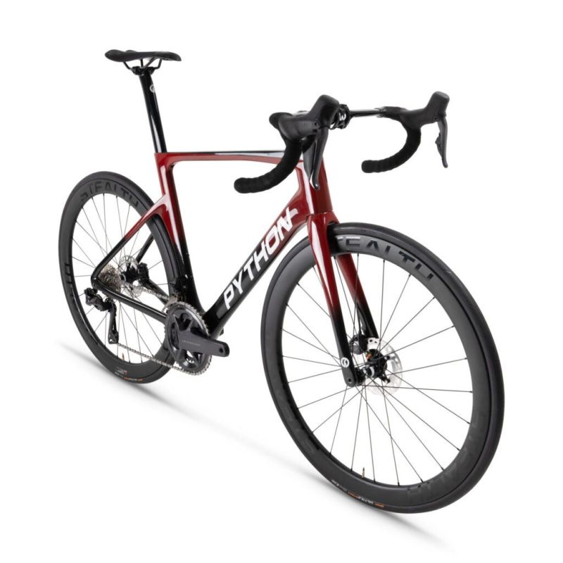 Python Envision 12 Speed Ultegra R8170 Di2 Disc Black Red Pythonpro - Beautiful Geometric Pattern - High Resolution