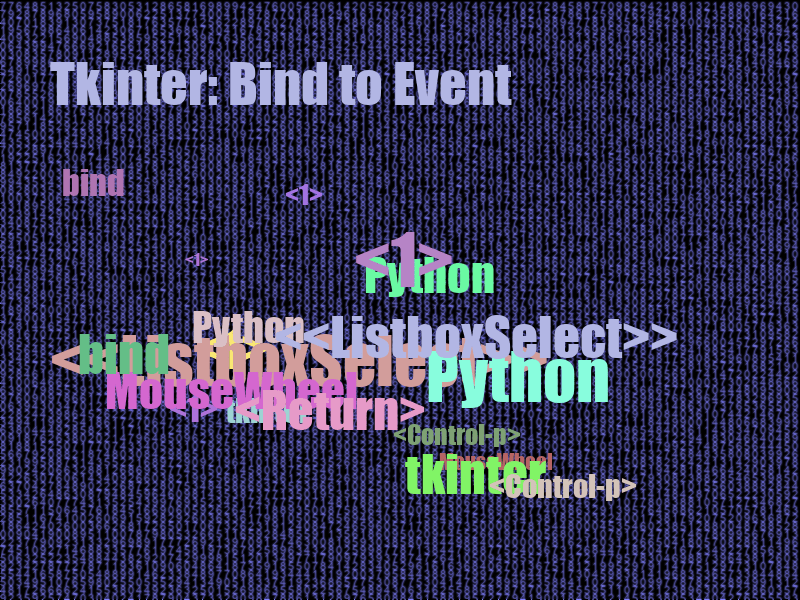 Tkinter event binding: Enter aka | python programming