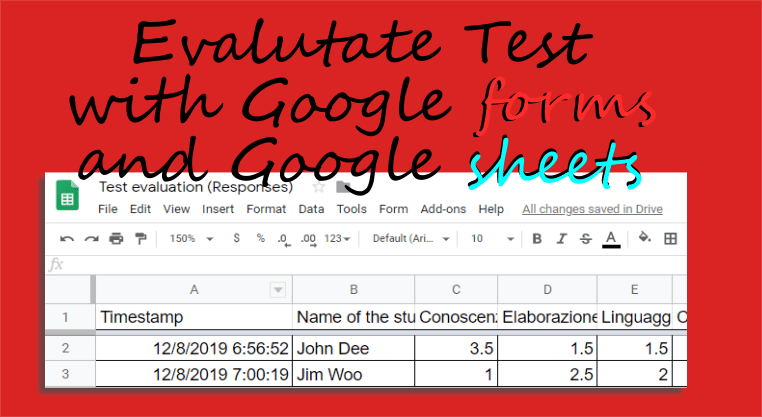 How to evalutate a test with Google Form – python programming